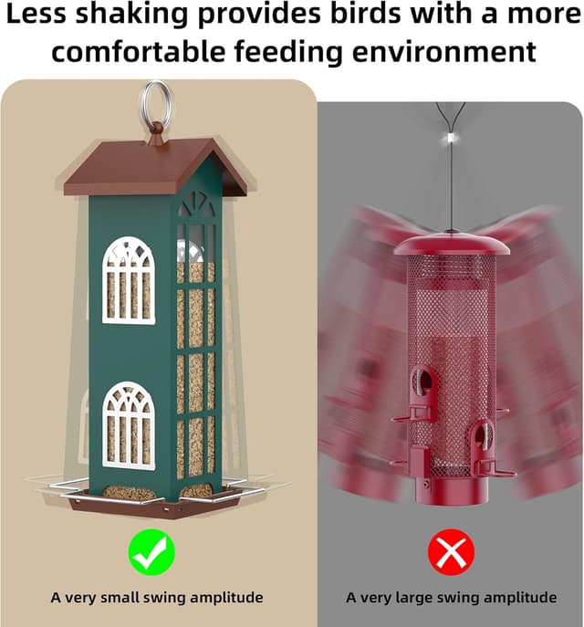 Thumbnail 5 de Metal Bird Feeder Waterproof Hanging