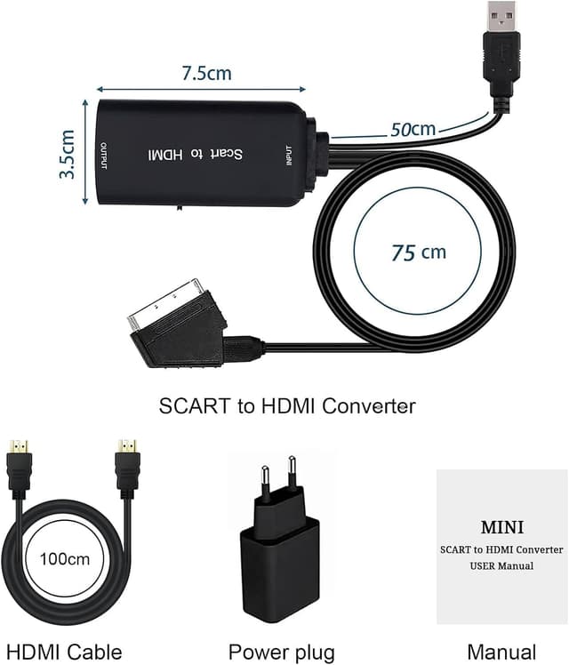 Thumbnail 6 de AMANKA Scart-auf-HDMI Konverter 1080p