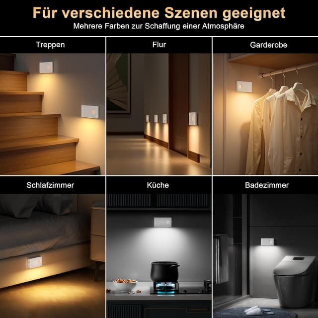 Thumbnail 4 de daphomeu Nachtlicht 6er-Set mit Bewegungsmelder 🛋