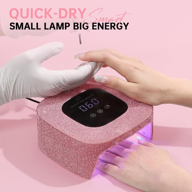 Detalle 2 de CHRISTINE SHELLY 48W Gel Nail Lamp with Auto Sensor, 365nm + 405nm LED Curing Light & LCD Touch Screen