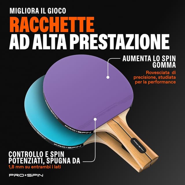 Thumbnail 2 de PRO-SPIN Racchetta Ping Pong Fibra di Carbonio 2 mm 🏓