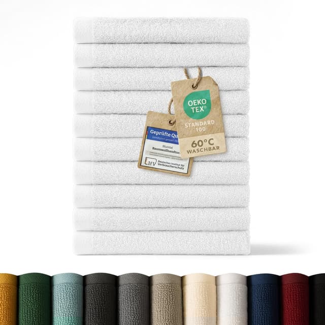 Detalle de Blumtal Premium Gästehandtücher Set 12 teilig
