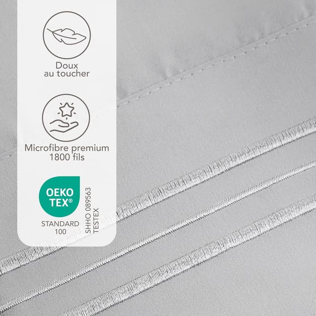 Detalle de Dreamzie taie oreiller 65x65 en microfibre