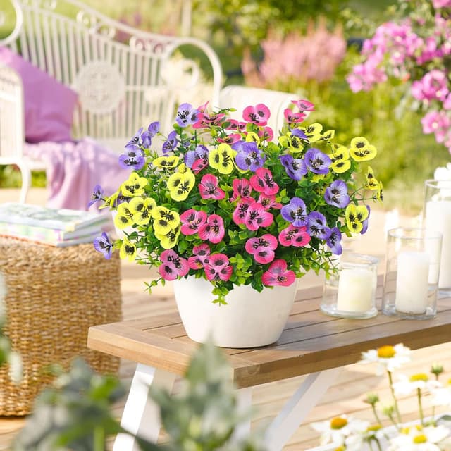 Thumbnail 1 de DEMIUKO 9 Bündel Künstliche Blumen Rosa