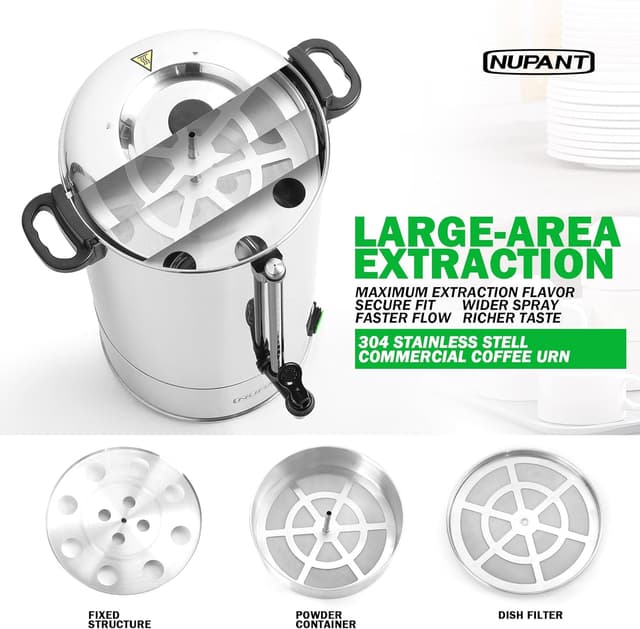 Thumbnail 2 de Commercial Coffee Urn 15L 100-Cup Coffee Dispenser ☕