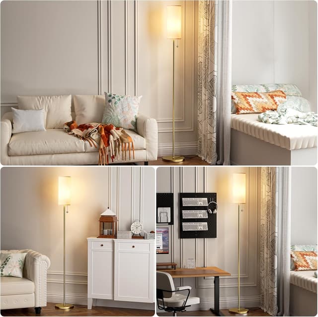 Thumbnail 5 de Aooshine Gold Floor Lamp 3 Colour Temperatures