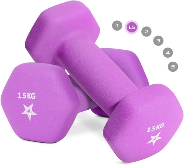 Thumbnail 6 de Yes4All set manubri esagonali in neoprene da palestra da 1 kg (coppia) con impugnatura ergonomica