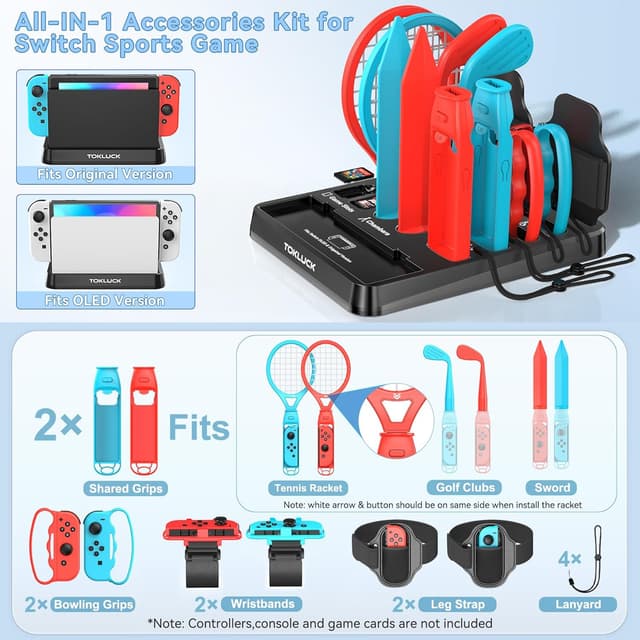 Thumbnail 1 de Nintendo Switch Sports Accessories Bundle 1 organiser