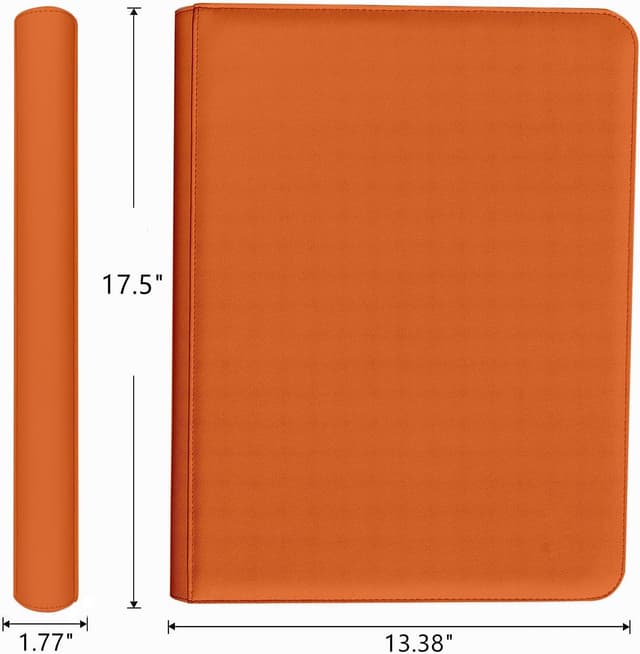 Detalle 2 de 1000+ Pockets Trading Card Binder (Orange) — 16 Pocket Ringless Side-Loading Card Holder Album