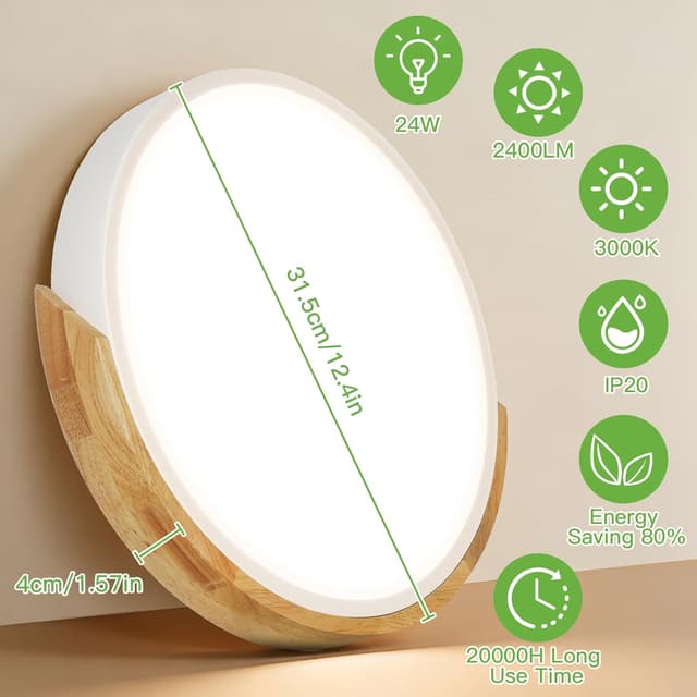 Thumbnail 4 de Kimjo 24W Lámpara LED Techo Redonda 2400LM