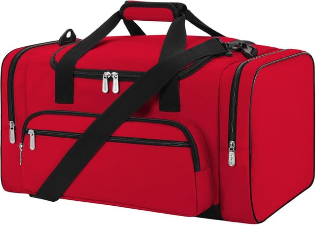 Detalle de ZZY Sporttasche 40L Reisetasche Fitness-Tasche mit Schultergurt (rot) für Damen & Herren