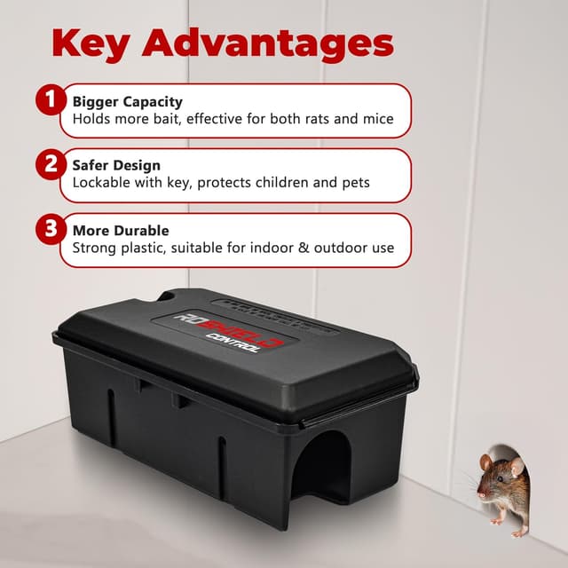 Thumbnail 2 de ROSHIELD 2x Pre-Baited Rat Control Kit 2 pack 🐀