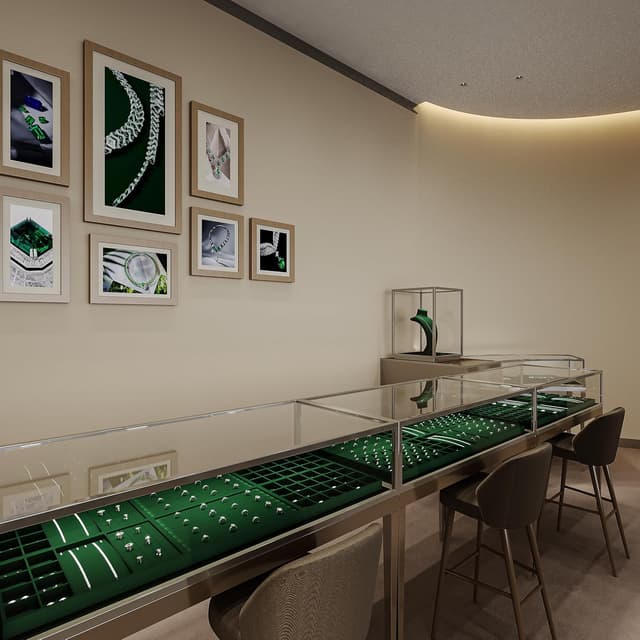 Thumbnail 4 de Papten Bandeja apilable de terciopelo para joyas, verde oscuro