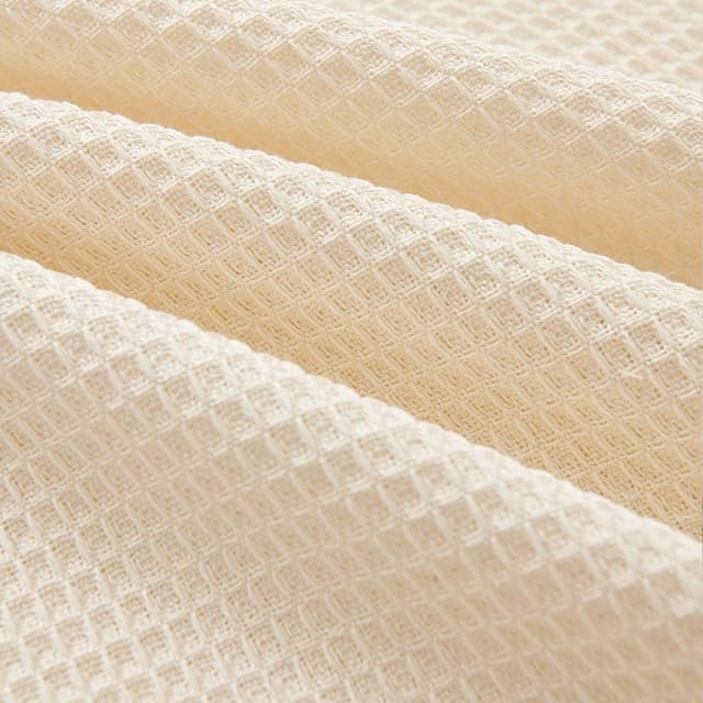 Detalle de LHGOGO Waffle Weave Large Sofa Throw (180x230cm) in Cream