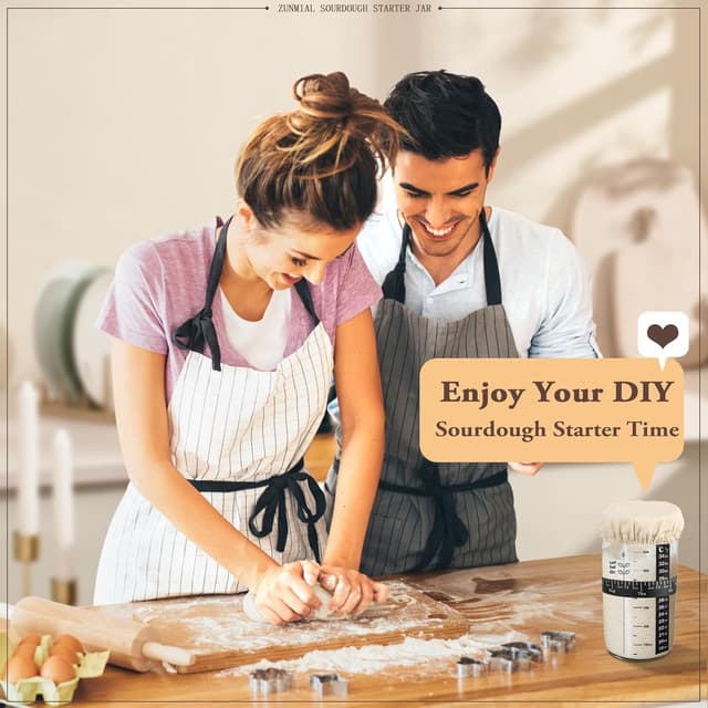 Thumbnail 6 de Zunmial Sourdough Starter Jar with Thermometer ⚗