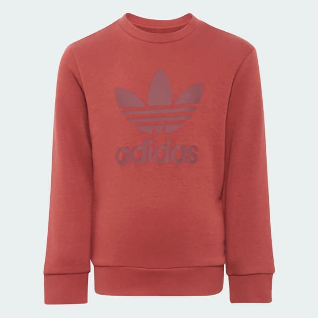 Detalle de Conjunto sudadera y pantalón adidas Adicolor para niños en rojo