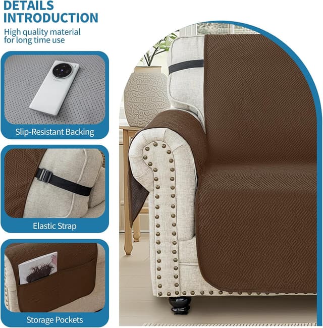 Thumbnail 4 de Ystyle Copridivano 3 Posto Caffè antiscivolo