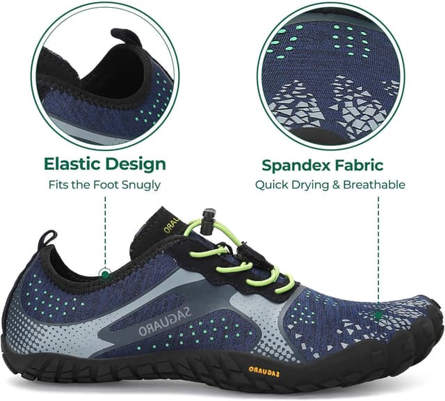 Detalle de SAGUARO Homme Femme chaussures minimalistes barefoot antidérapantes pour trail, running et fitness (EU 35-48)