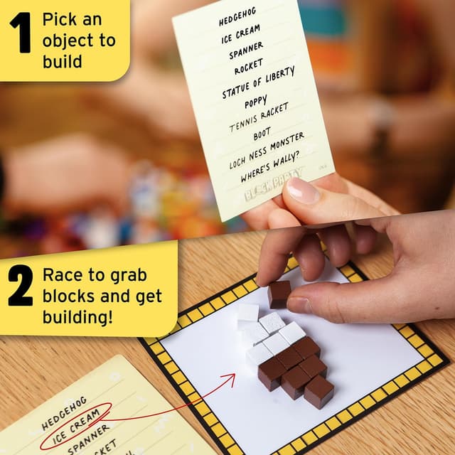 Detalle de Block Party: Colourful Block Building Family Board Game (Aged 8+, Teens & Adults)