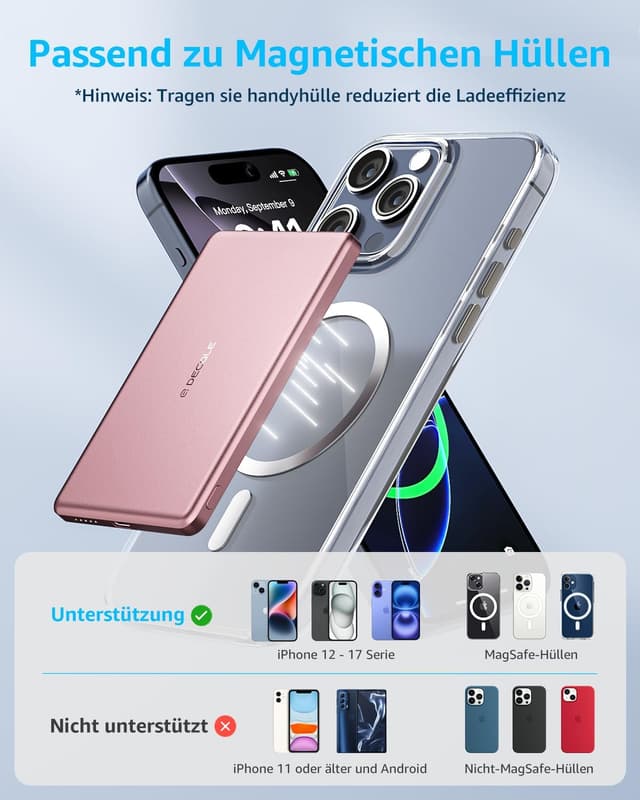 Thumbnail 5 de decqle Air Power Bank MagSafe Rosa 5000mAh