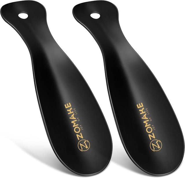 Detalle de ZOMAKE Chausse-pieds en métal 2 pièces, format court 19 cm (noir)