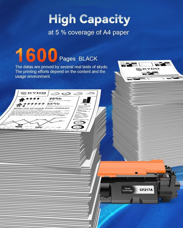 Detalle de Skydo 17A CF217A compatibile (2 cartucce) nero per HP LaserJet Pro M102/MFP M130