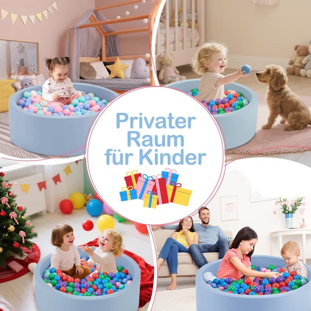 Thumbnail 6 de Aunekiv Bällebad 90x30 cm, hellblau