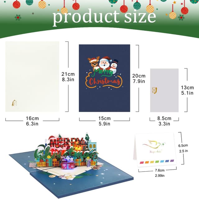 Thumbnail 6 de 3D Christmas Card with Music and LED Lights