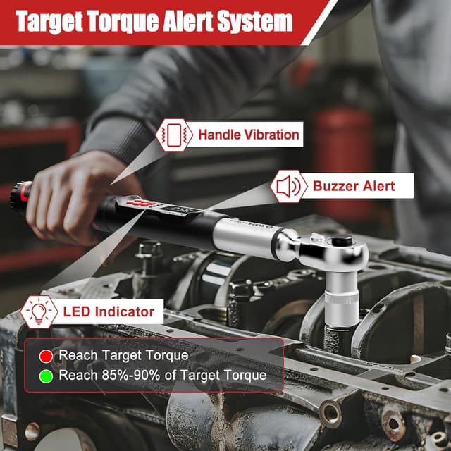 Thumbnail 1 de VANPO Digitaler Drehmomentschlüssel 3/8 Zoll 2–135 Nm