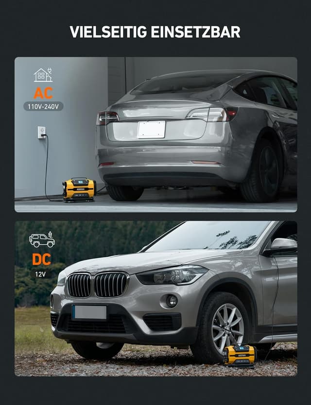 Detalle 2 de AstroAI Kompressor Auto 12V/230V – 150 PSI