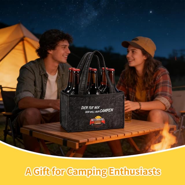 Detalle 2 de Camping-Geschenk Handtasche Bier mit Spruch