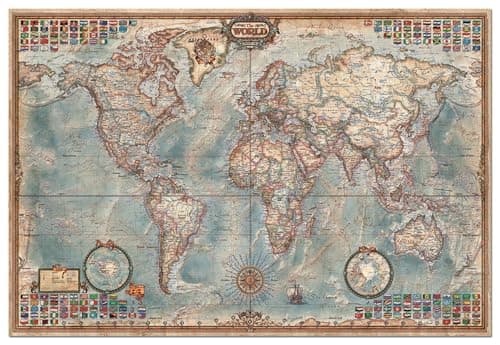 Detalle 2 de Educa Puzzle 4000 Piezas Mapa Político 🌍 Hasta 14 años