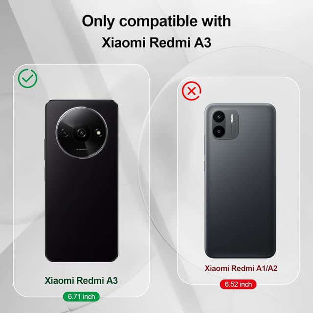 Thumbnail 6 de Btstring Hülle für Xiaomi Redmi A3 – Silikon-Case mit Mikrofaserfutter (Grün)