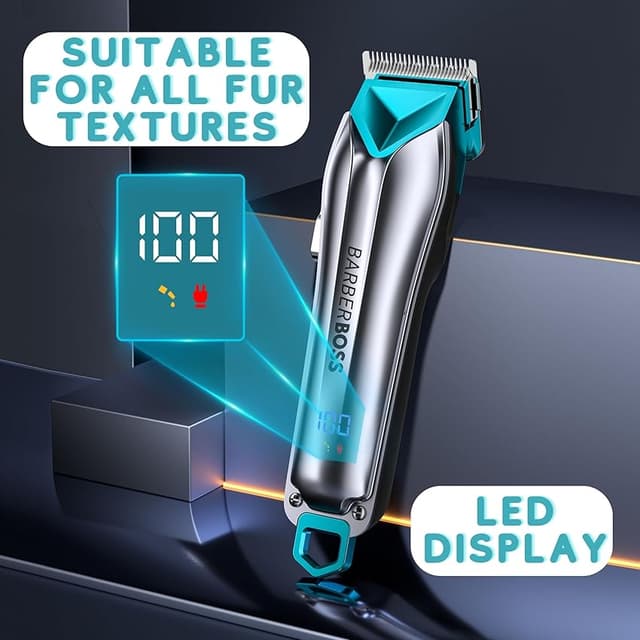 Detalle 2 de BarberBoss QR-9088 cortapelos inalámbrico para mascotas ✂