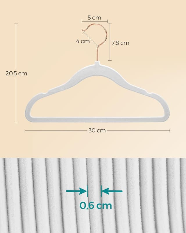 Detalle 1 de SONGMICS Kinderkleiderbügel 30er Set