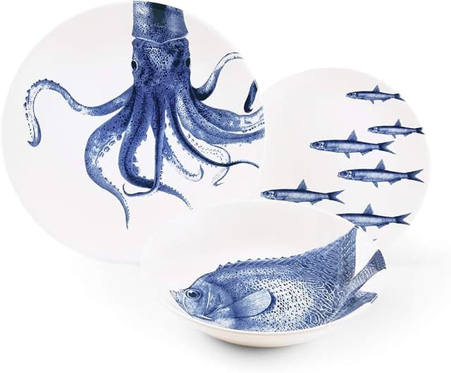 Imagen de Excelsa Flore et Faune - Juego de 3 platos de cerámica 🍽 en OfertitasTOP