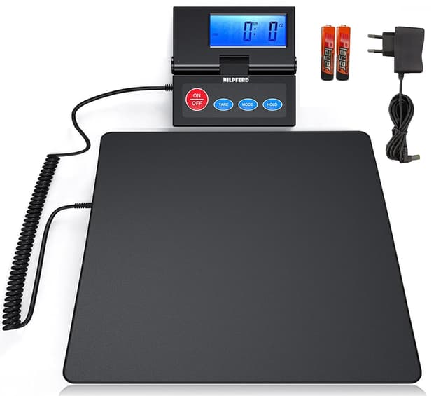 Detalle de Nilpferd Paketwaage Postwaage mit faltbarem LCD-Display bis 50 kg (Teilung 2 g)