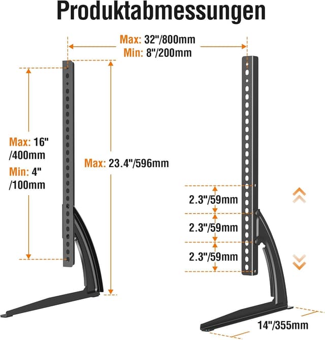 Detalle 2 de Universal TV-Ständer ELIVED EV2005 für 27–55 Zoll