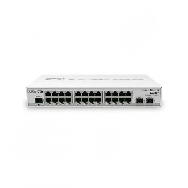 Detalle de MikroTik CRS326-24G-2S+IN switch 24 puertos Gigabit + 2 SFP+