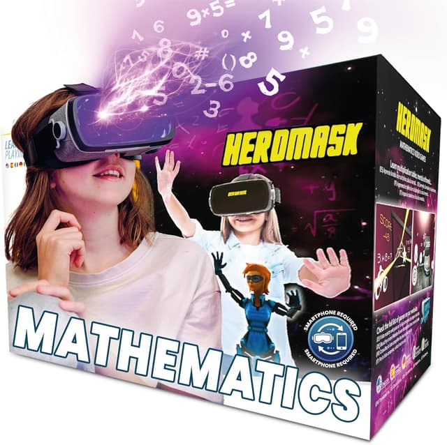 Detalle de Heromask VR Headset + Maths Games (Ages 5–12) — educational virtual reality maths gift