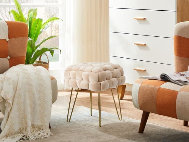 Thumbnail 6 de Banco de cosmética Madera Nieve en terciopelo