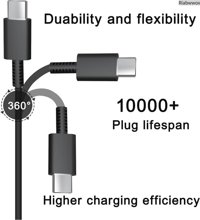 Detalle de Riabwwox Universal 65W USB C Laptop Charger