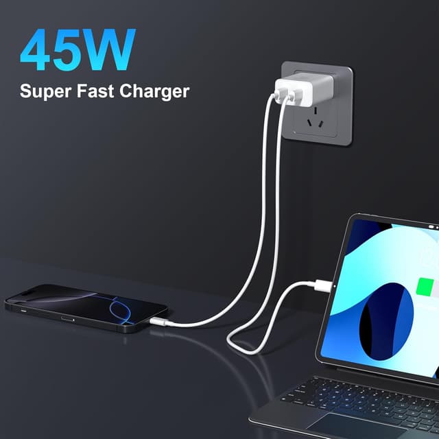 Detalle 2 de iPhone 17 Charger 36W Dual USB-C