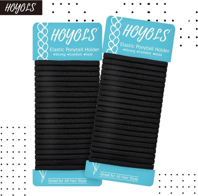 Thumbnail 4 de Hoyols Lot de 42 élastiques plats 5 mm noir