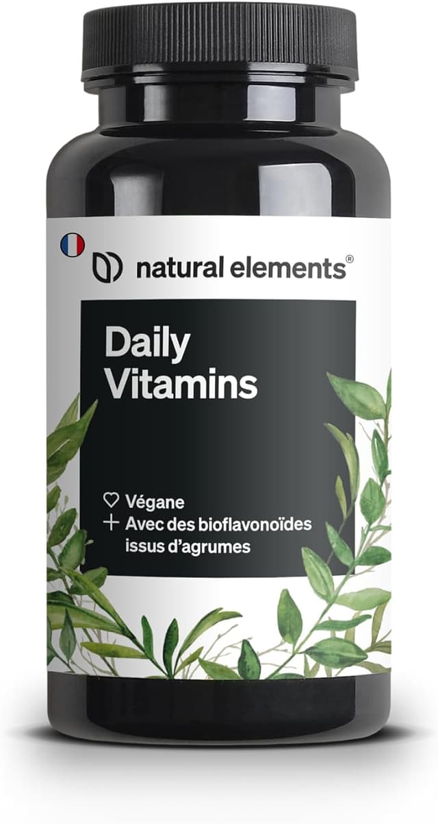 Detalle de Daily Vitamins – 120 gélules multivitamines A à K (végane)