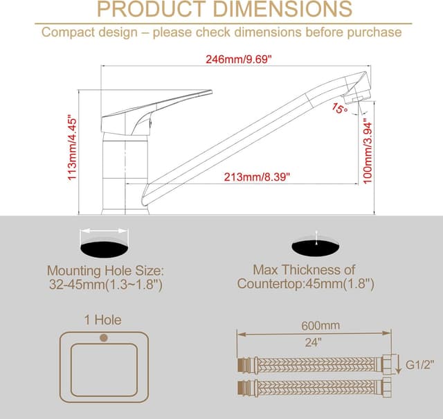 Detalle de BELZ Kitchen Mixer Tap 360° swivel