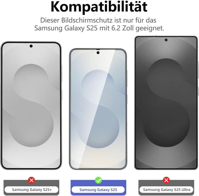 Thumbnail 1 de NEW'C Panzerglas für Samsung Galaxy S25 3er-Pack