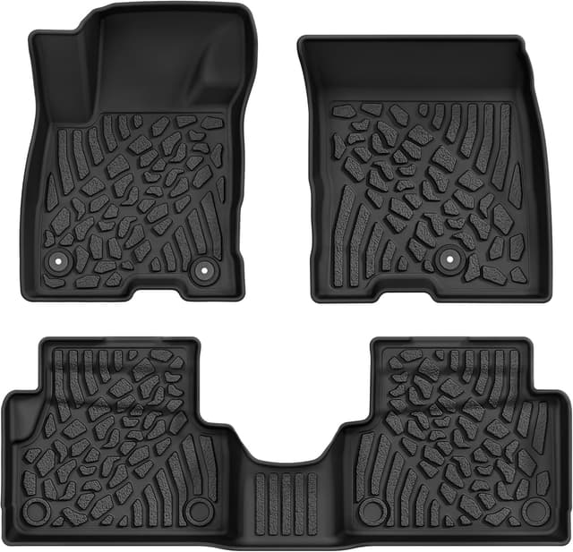 Detalle de AUTOSAVER88 TPE All-Weather Floor Mats for 2022-2026 Ford Maverick Hybrid (Black)