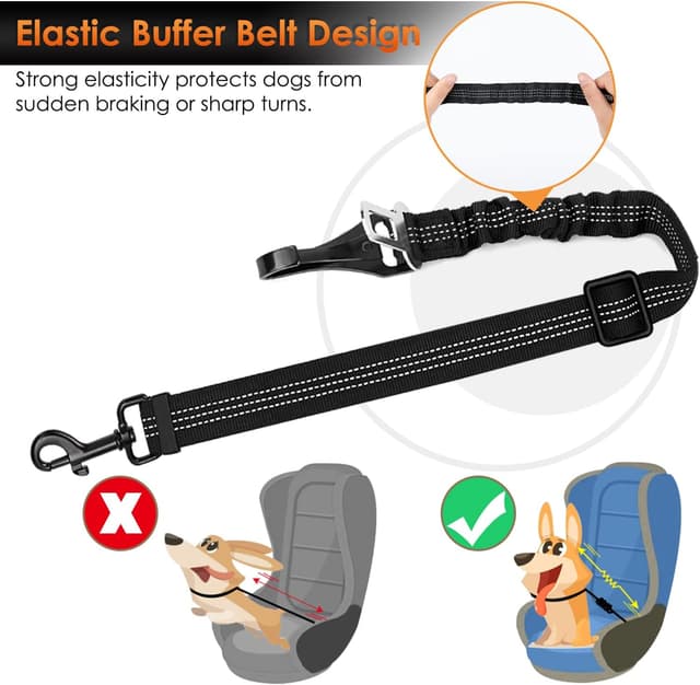 Detalle 2 de Eyein 2-in-1 Dog Car Seat Belt with Elastic bungee