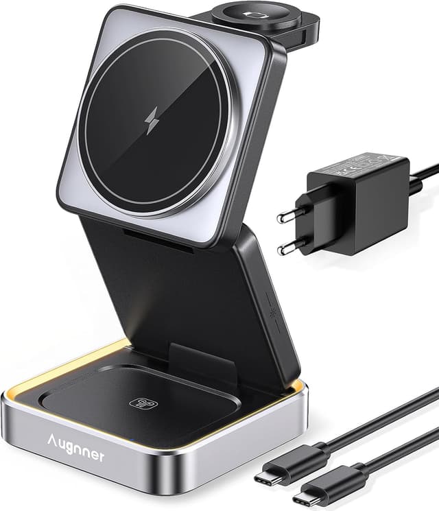 Imagen de Apple 15W 3 en 1 Cargador Inalámbrico Plegable ⚡ en OfertitasTOP